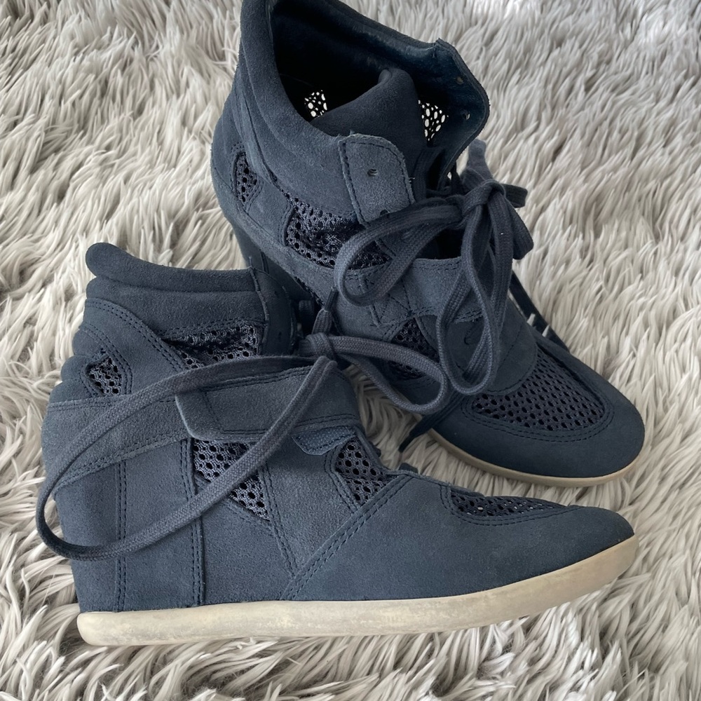 Ash Midnight Blue Wedge Sneakers